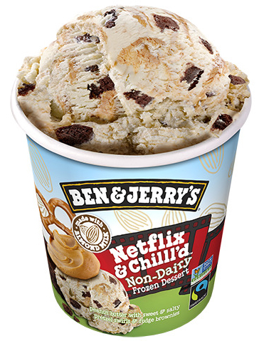גלידות בן אנד ג'ריס (Ben & Jerry's) – גלידת נטפליקס וצ'ילד (Netflix & Chill'd) טבעונית